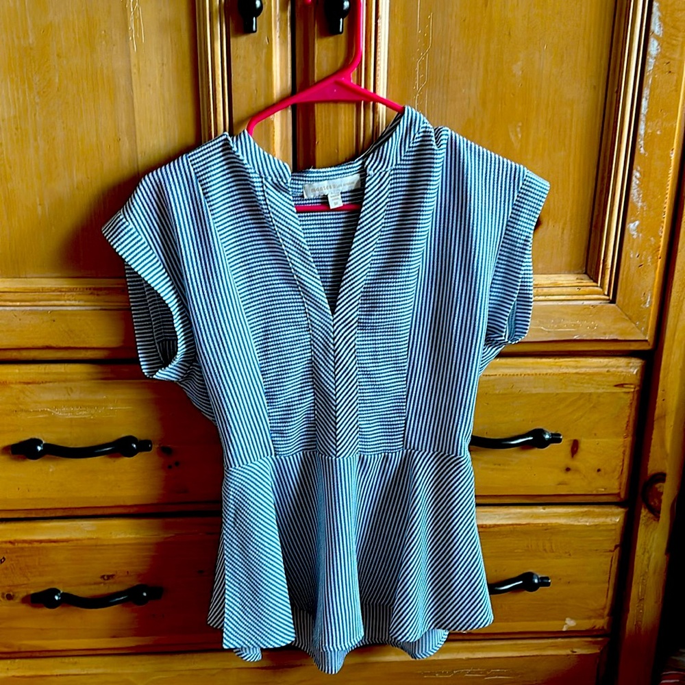 Blue and white blouse. Size Medium. Only worn a couple times.